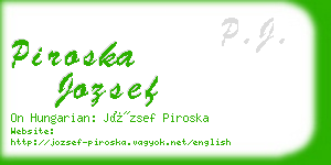 piroska jozsef business card