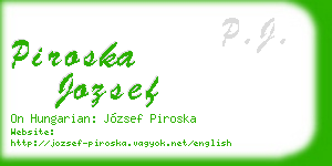piroska jozsef business card